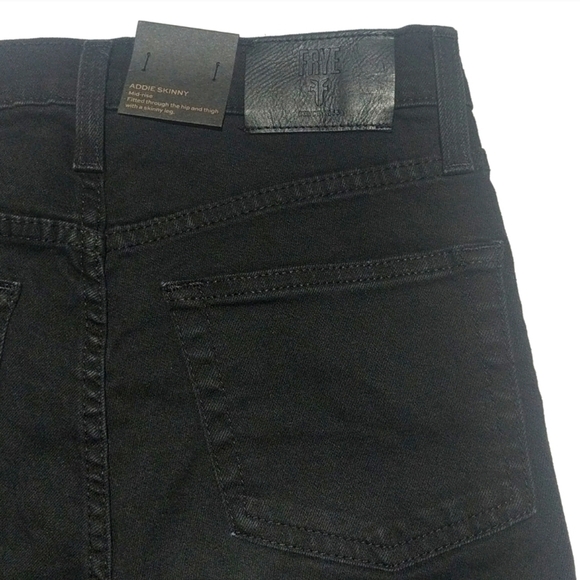 Frye Addie Classic Mid Rise Fitted Skinny Jeans Black Ember Size 25 - Picture 14 of 16